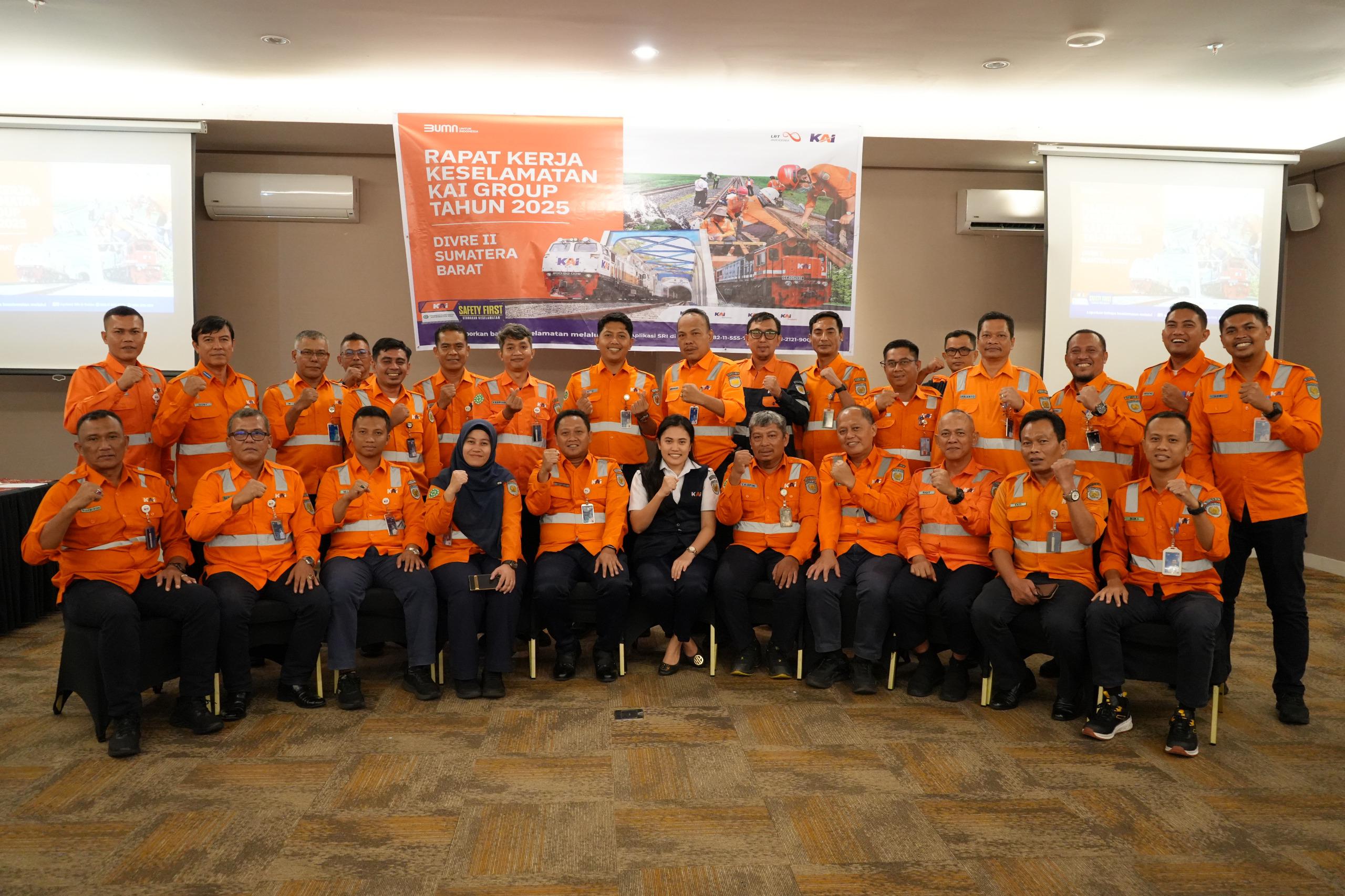 KAI Divre II Sumbar Perkuat Budaya Aman dan Selamat Lewat Rapat Kerja Keselamatan 2025