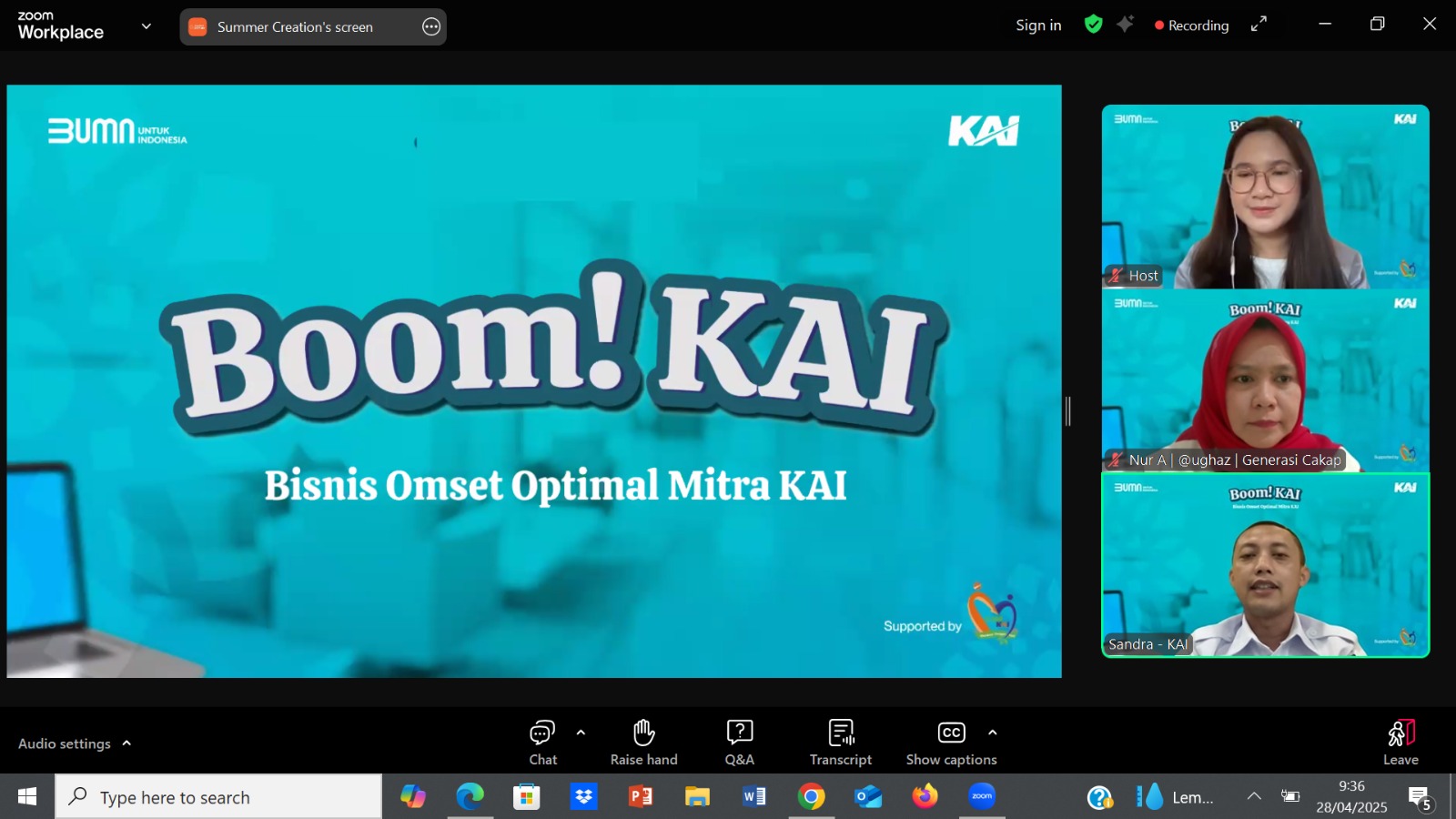 KAI Perkenalkan Inovasi untuk UMKM melalui Program BOOM! KAI dan MiKA Next Class